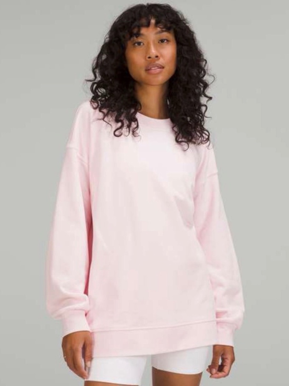 Lululemon Perfectly Oversized Crewneck Sweatshirt in Feather Pink